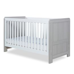 Ickle Bubba Pembrey Cot Bed Ash Grey & White