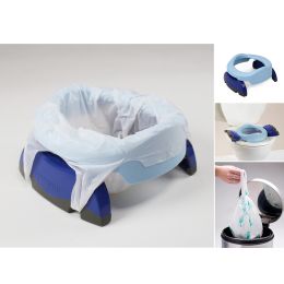 Potette Plus Potty & 3 Liners Blue & Navy