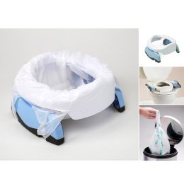 Potette Plus Potty & 3 Liners White & Blue