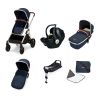 Ickle Bubba Eclipse i-Size Travel System with Mercury Car Seat and Isofix Base Midnight Blue